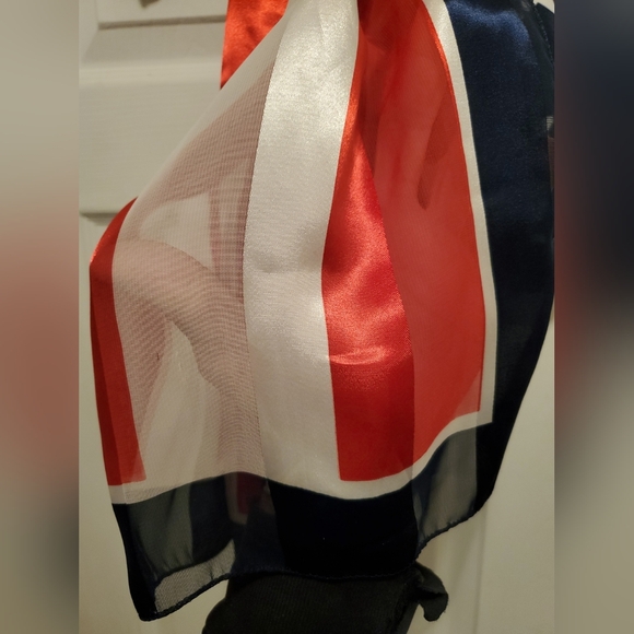 American Flag Sheer Women's Scarf Wrap Shawl - Picture 2 of 6